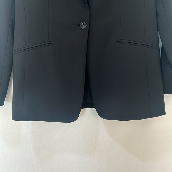 HUGO BOSS WOOL BLAZER WOMEN SIZE UNKNOW BLACK CURVED LAPELS - Picture 6 of 14